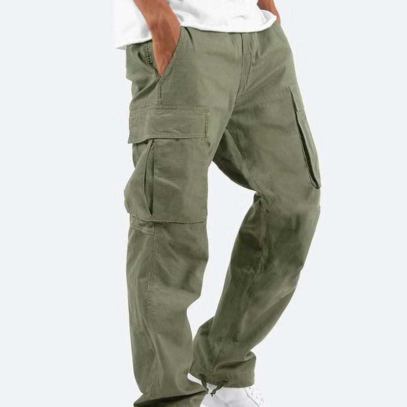 Herren Cargohose Bequem Gerades Bein