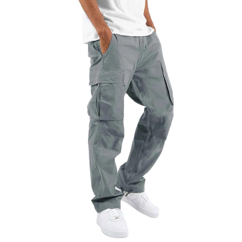 Herren Cargohose Bequem Gerades Bein
