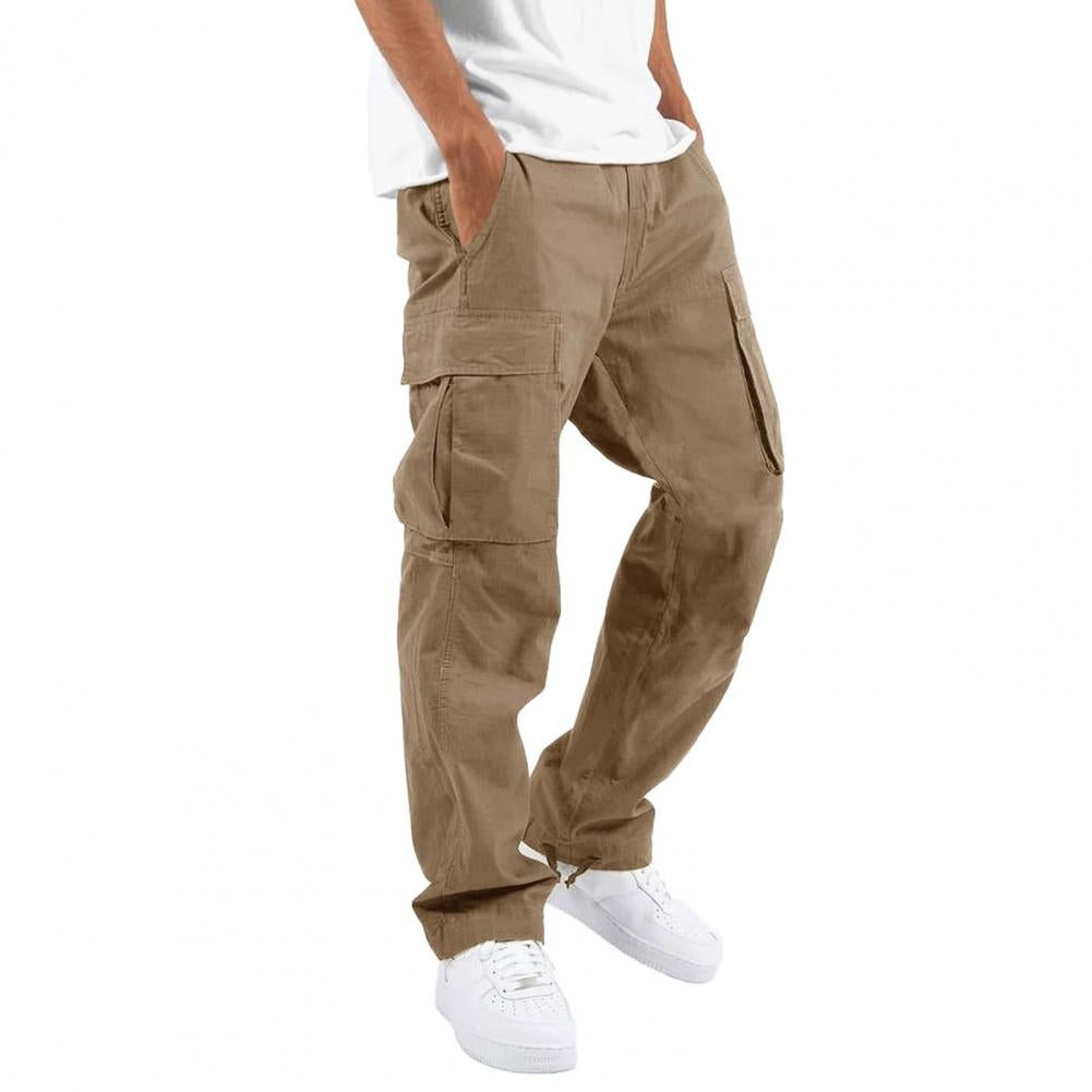 Herren Cargohose Bequem Gerades Bein