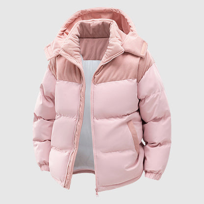 Herren Pufferjacke Relaxed Fit Kapuze Reißverschluss