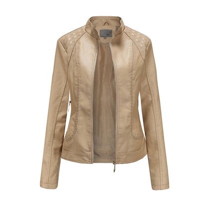 Elegante Lederjacke Damen Schwarz Lederschutz