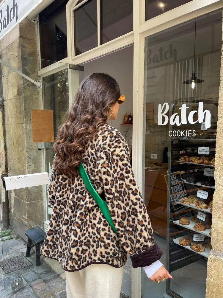 Lässiger Cardigan Tiermuster Bequem und Elegant - IdealeKleiden