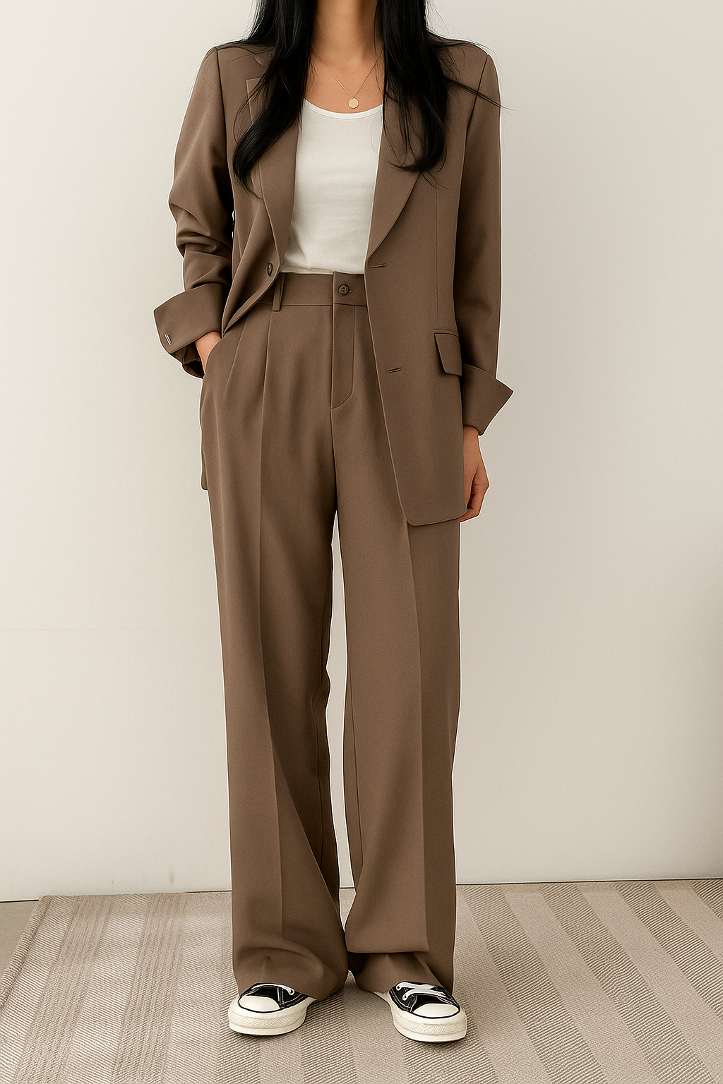 Damen Business Anzug Set Blazer und Hose