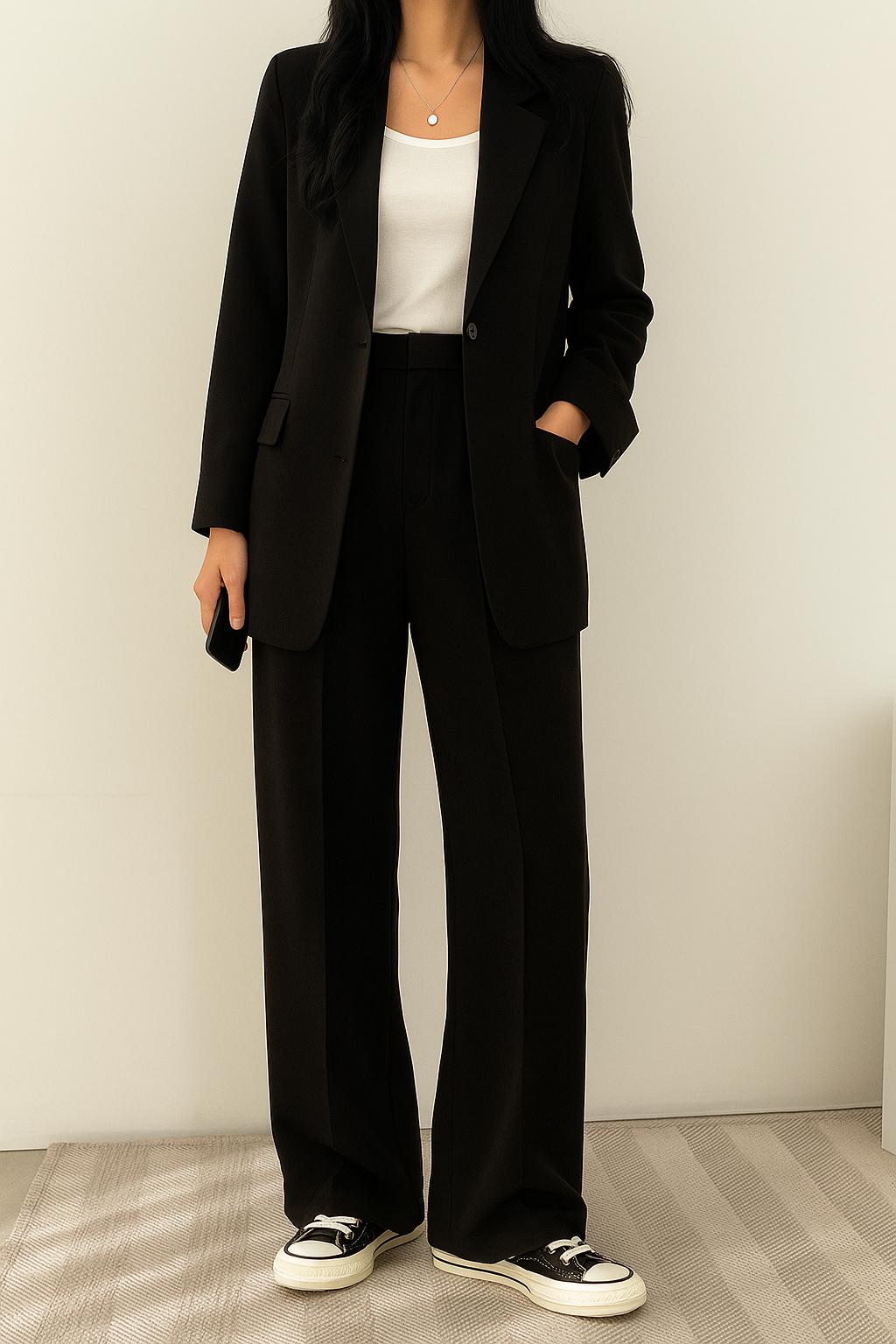 Damen Business Anzug Set Blazer und Hose