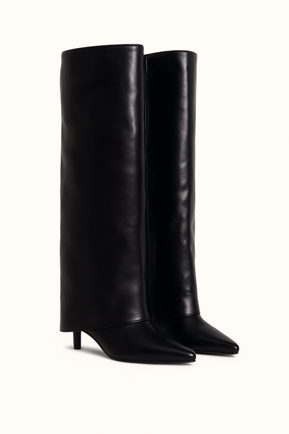 Damen Stiefel High Heel Elegant Schwarz