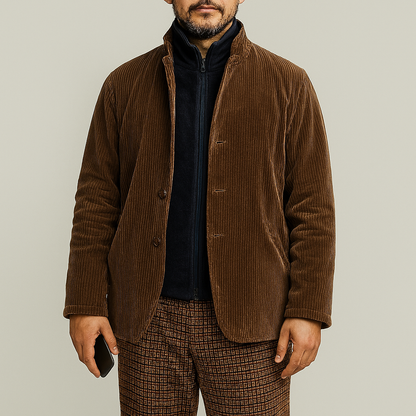 Stylische Herrenjacke Einfarbig Casual Retro