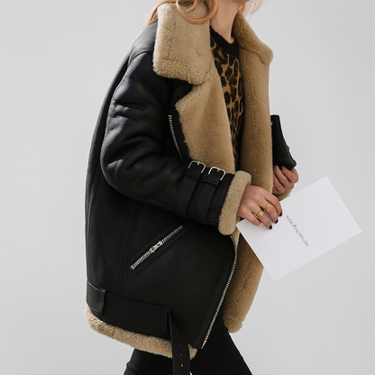 Lederjacke Damen Pilotenstil - IdealeKleiden