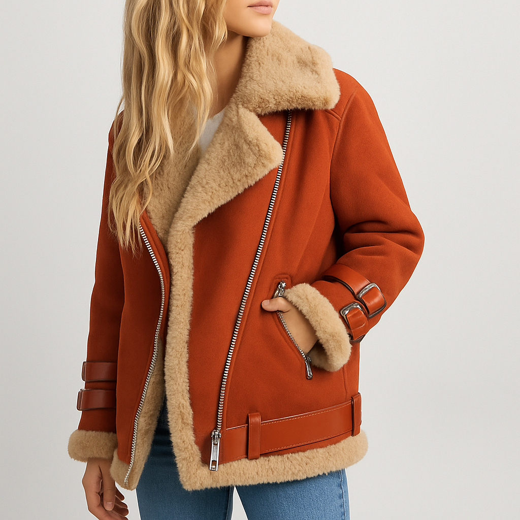 Lederjacke Damen Pilotenstil