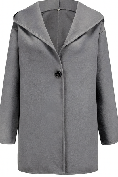 Eleganter Kapuzenmantel Slim Fit Wintermantel