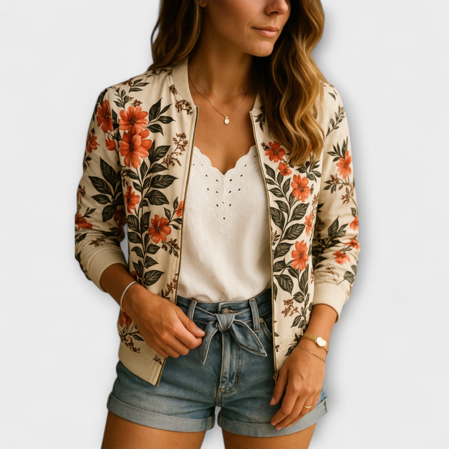 Sommerjacke Blumenmuster