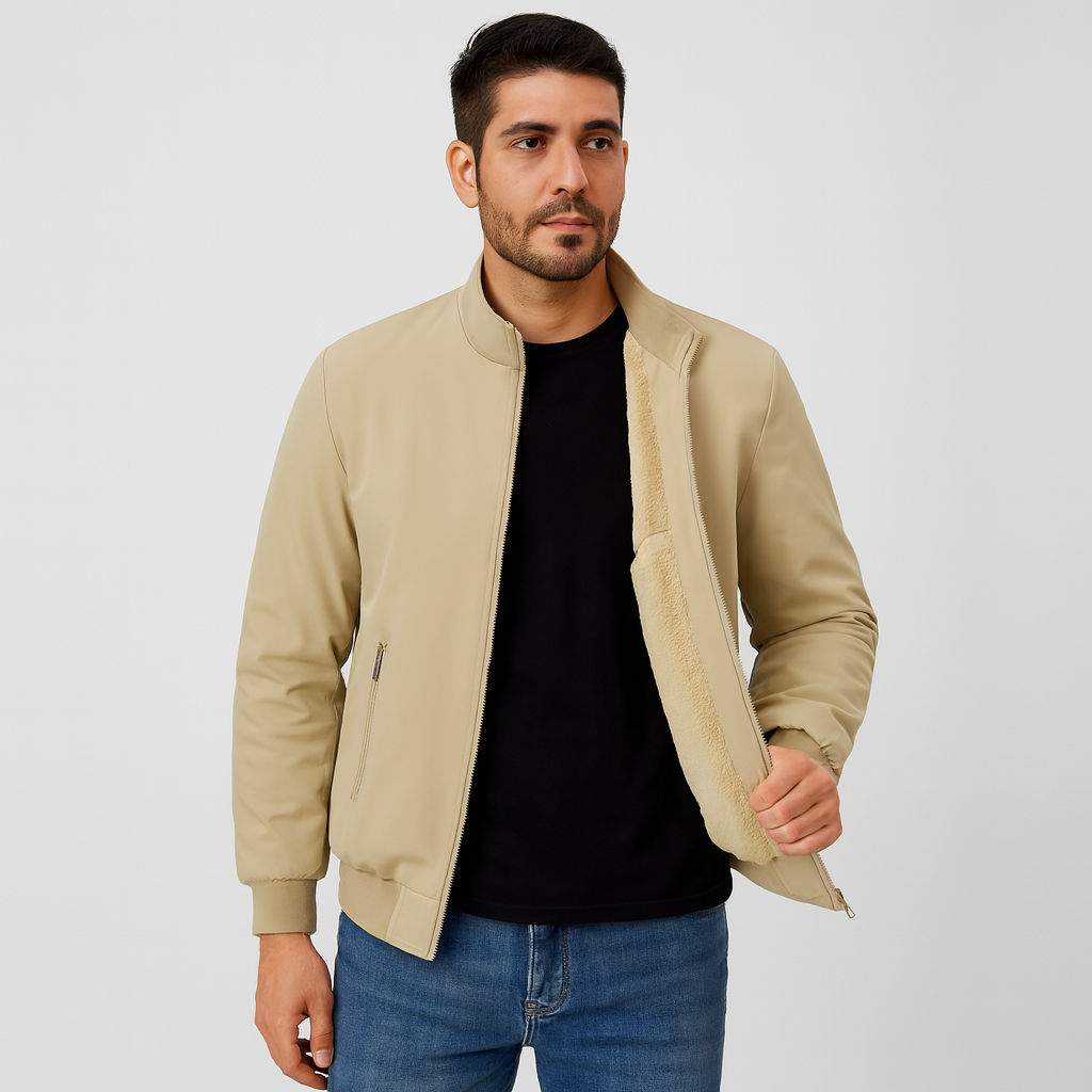 Warme Fleece-Jacke Reißverschluss Damen