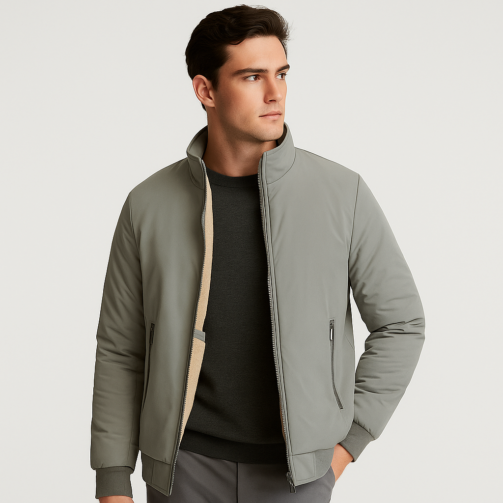 Warme Fleece-Jacke Reißverschluss Damen