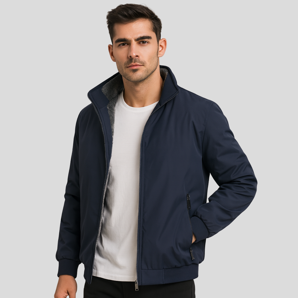 Warme Fleece-Jacke Reißverschluss Damen