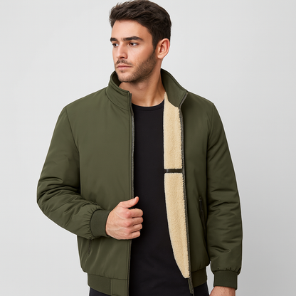 Warme Fleece-Jacke Reißverschluss Damen
