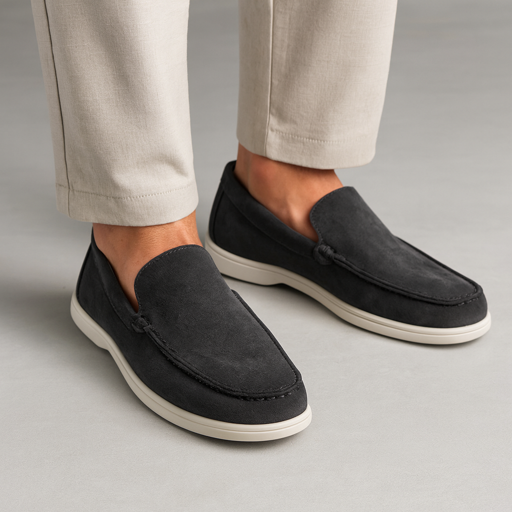 Herren Slipper Schuhe Offener Einstieg