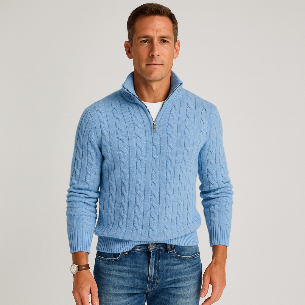 Herren Pullover Stehkragen Modern Style