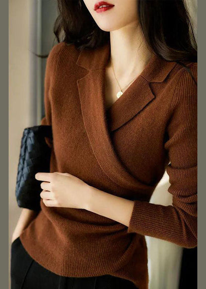 Weiches Damenkleid | Langärmliger Pullover mit V-Ausschnitt