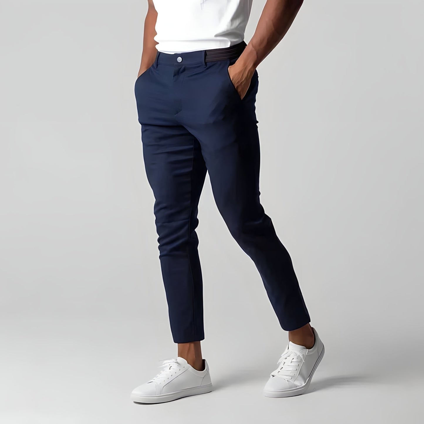 Herren Chino Hose Skinny Stretch Elastisch