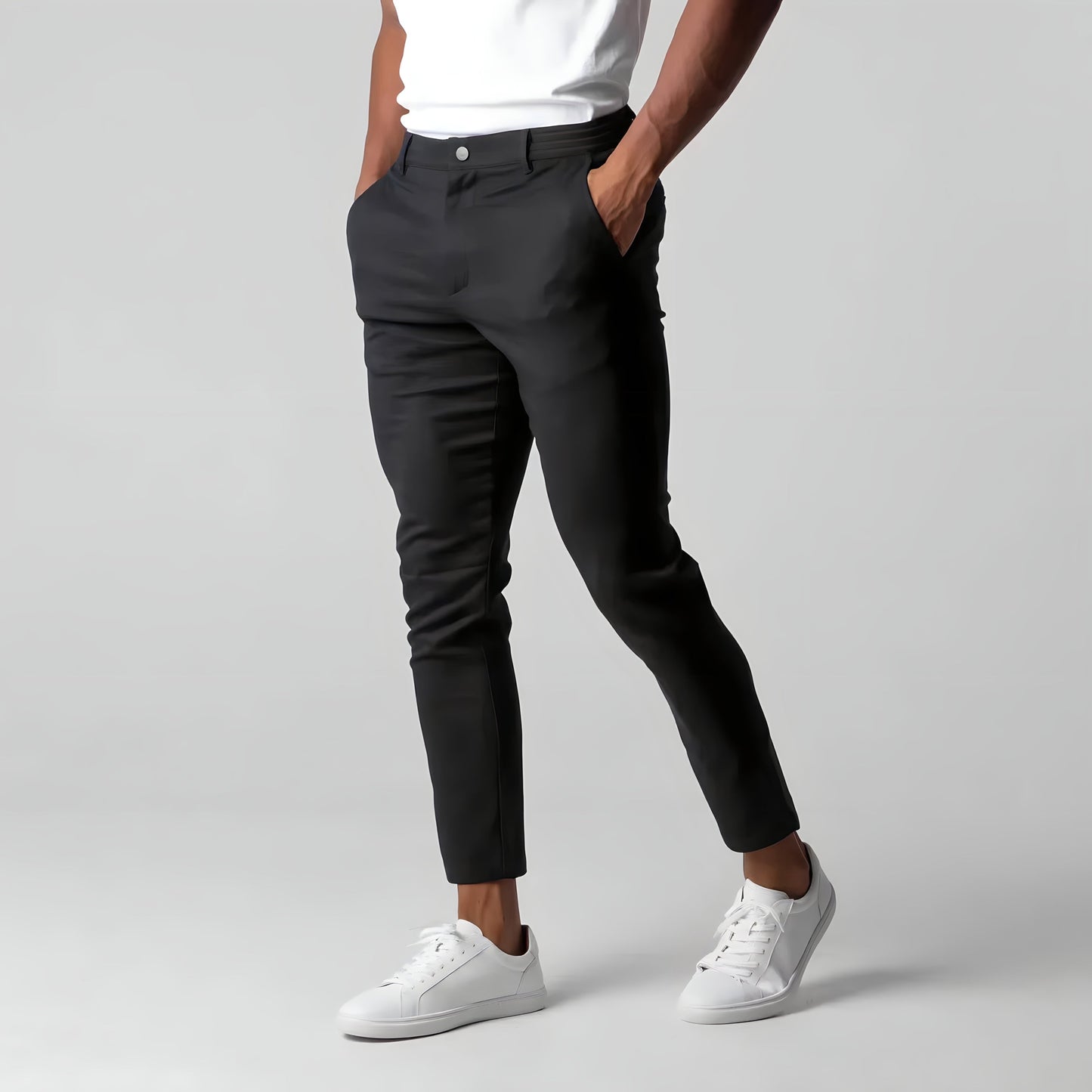 Herren Chino Hose Skinny Stretch Elastisch
