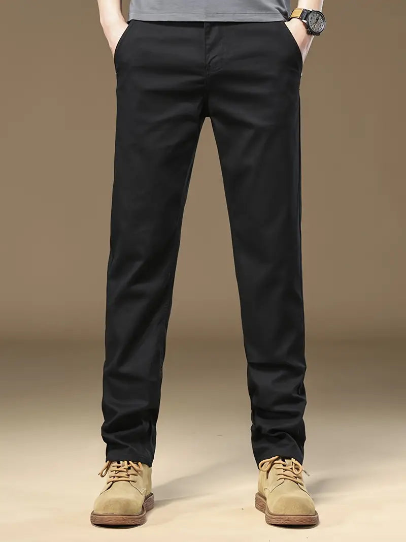 Herren Chino Hosen Bequem Gerade