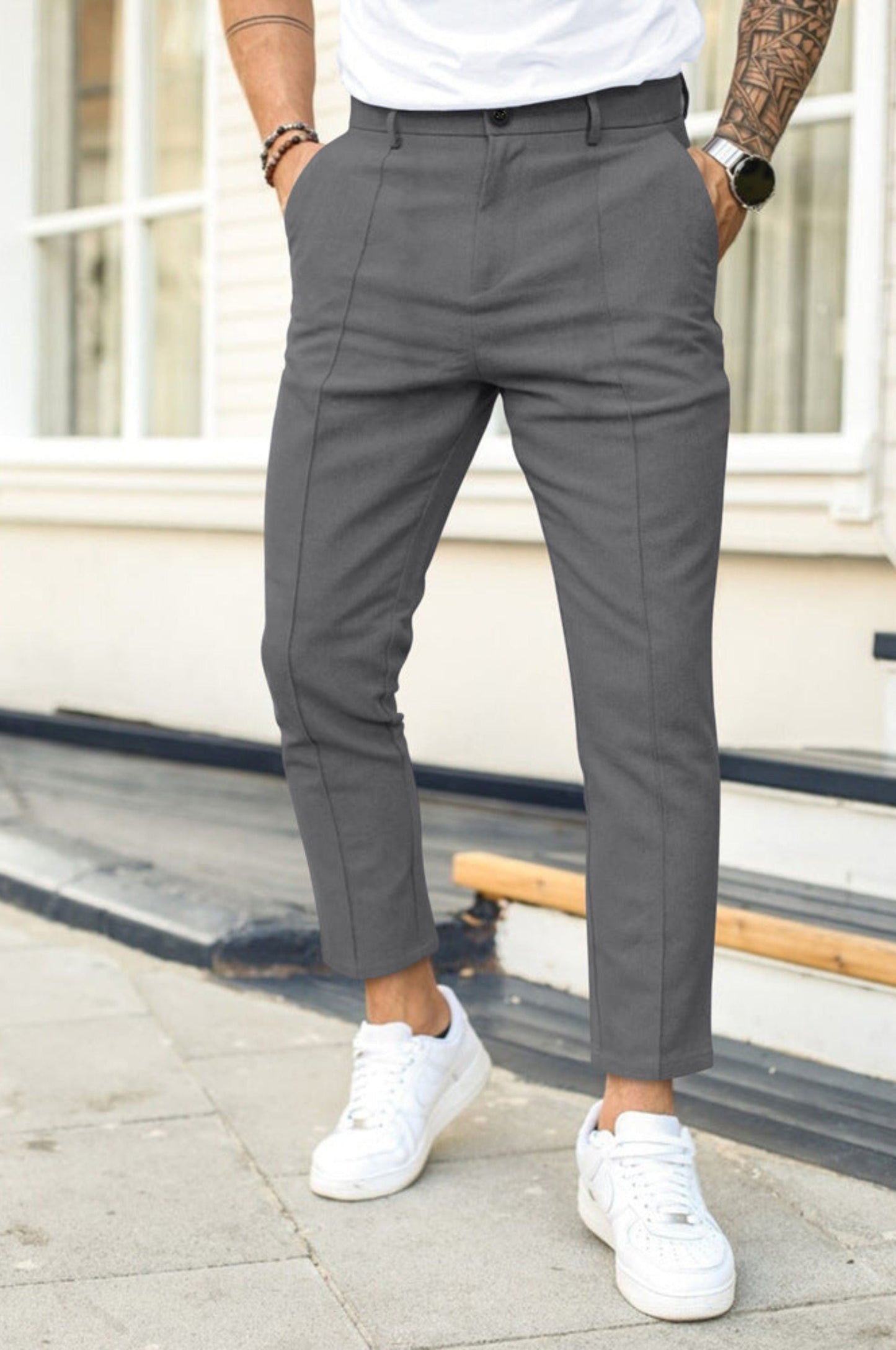 Schmale Herren Chinos Stretch Skinny