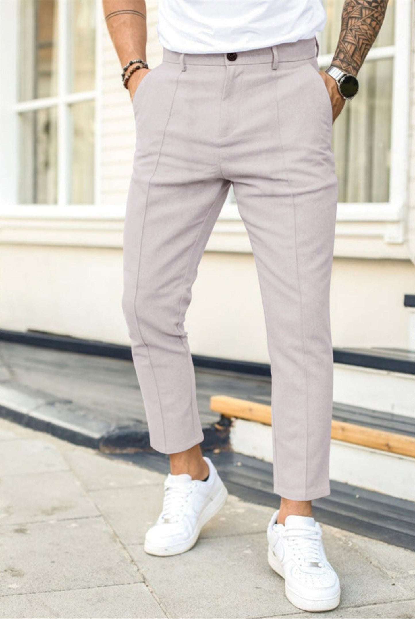 Schmale Herren Chinos Stretch Skinny