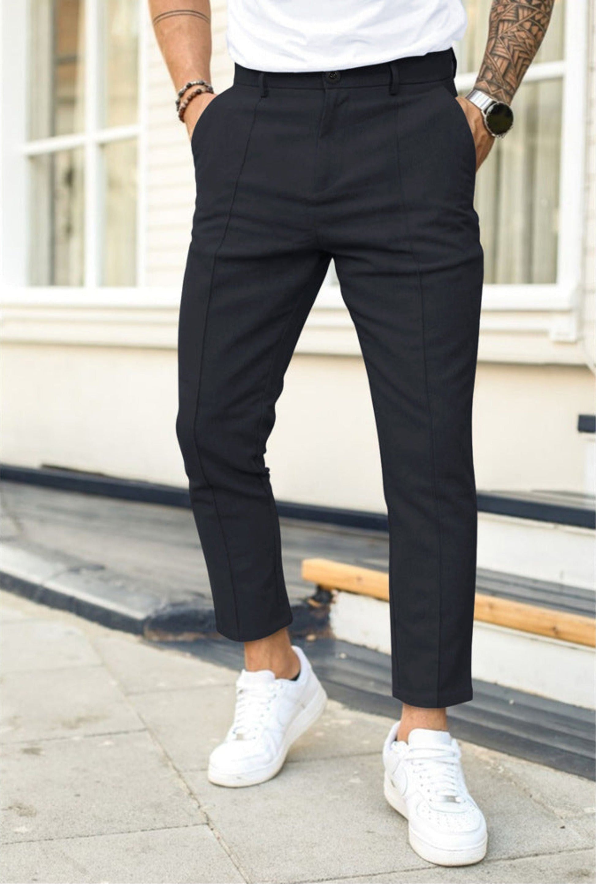 Schmale Herren Chinos Stretch Skinny - IdealeKleiden