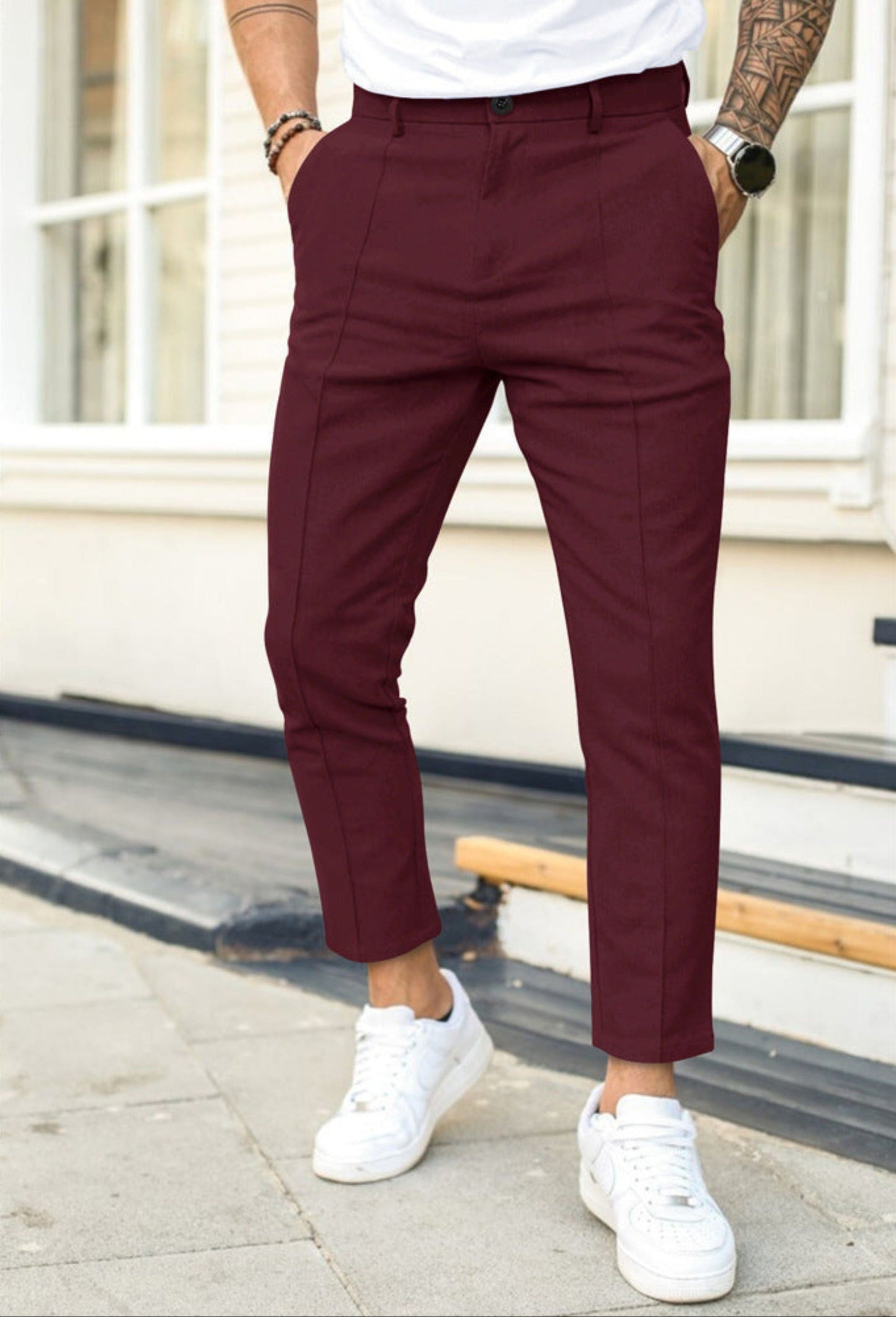 Schmale Herren Chinos Stretch Skinny