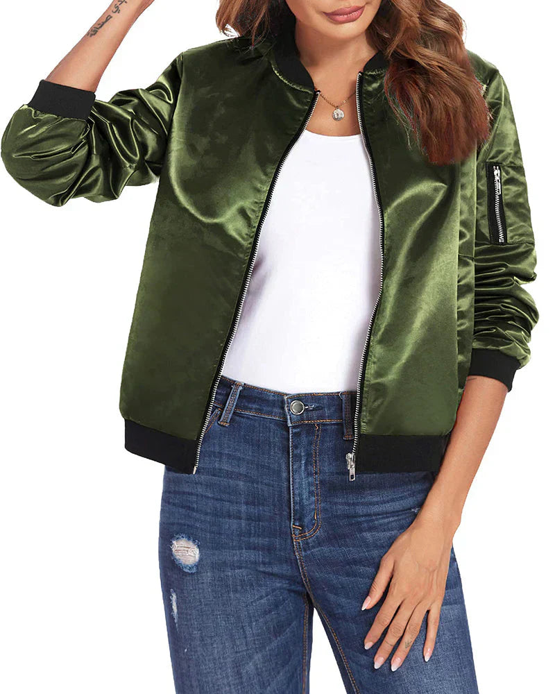 Stilvolle Bomberjacke Damen Herren Elegant