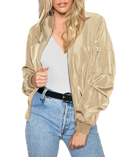 Elegante Bomberjacke Herren Klassisch Mit Taschen