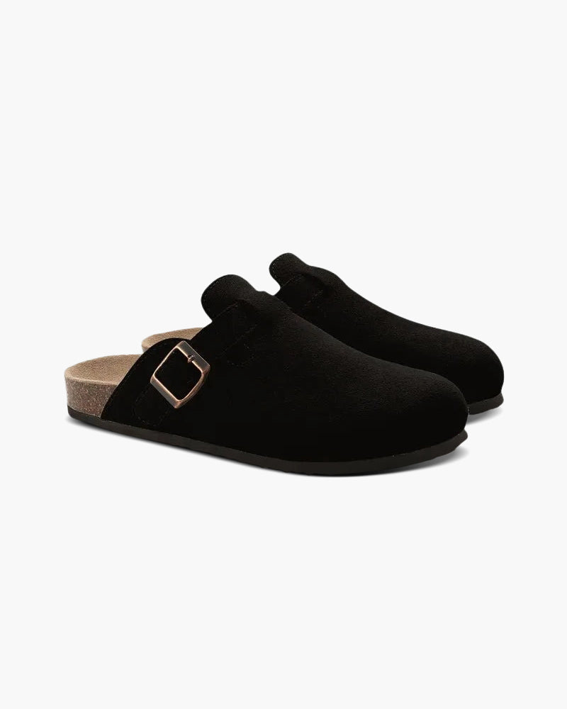 Bequeme Herren Holzclogs aus Leder