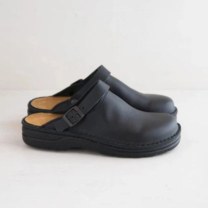 Retro Lederclogs Herren Schuhe Bequem