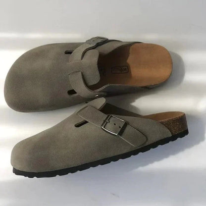 Herren Pantoletten Wildleder Clogs Bequem
