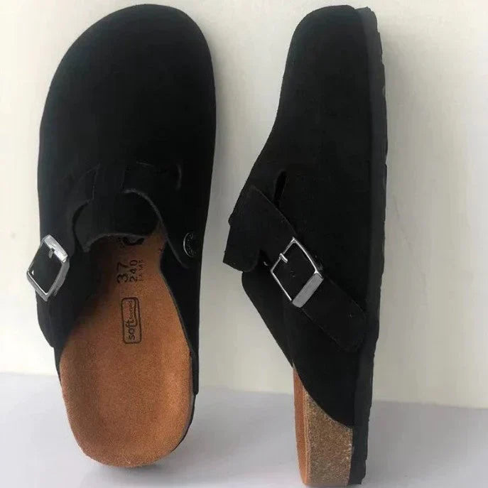 Herren Pantoletten Wildleder Clogs Bequem