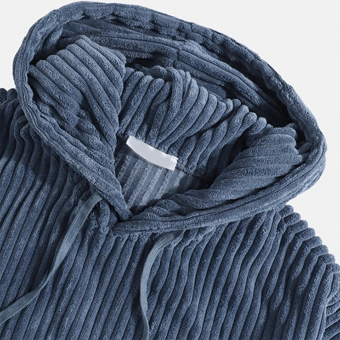 Klassische Herren Hoodie Soft Cord - IdealeKleiden