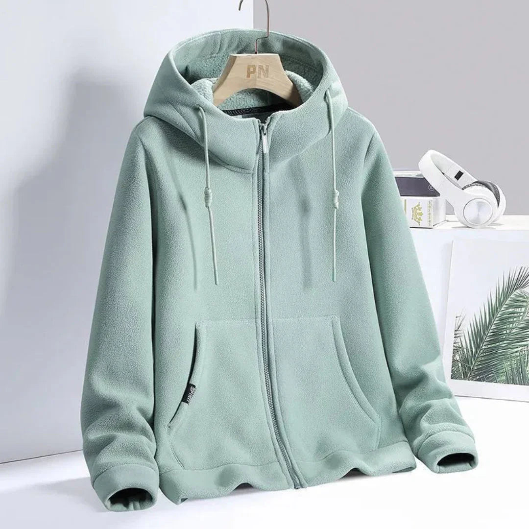 Weiches Fleece-Hoodie Damen Elegant - IdealeKleiden