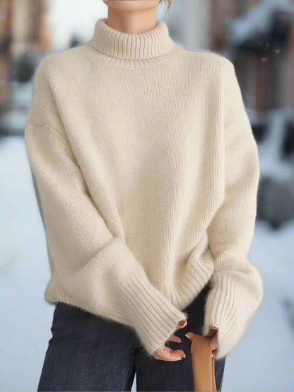 Weiche Oversized Rollkragenpullover Lange Ärmel