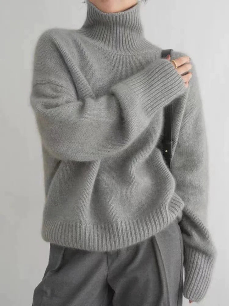 Weicher Rollkragenpullover Modern Style Damenschal
