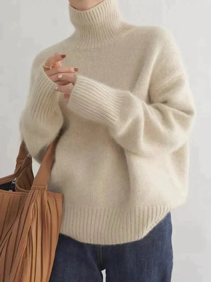 Damen Rollkragenpullover Klassisch Schnitt