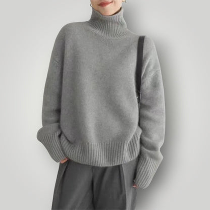 Damen Rollkragenpullover Weich Warm Winter