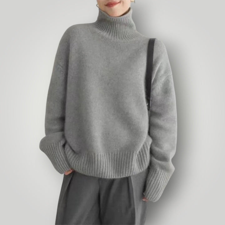 Damen Rollkragenpullover Weich Warm Winter