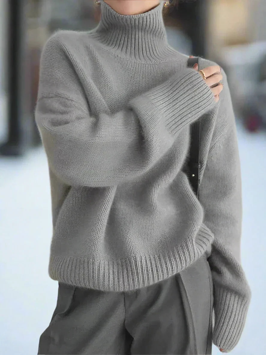 Große Strickpullover Oversized Bequem Langarm