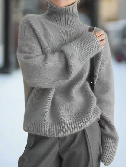 Große Strickpullover Oversized Bequem Langarm