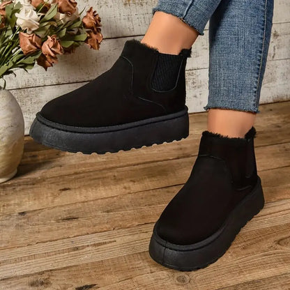 Elegante Damen Winterstiefel Schwarz