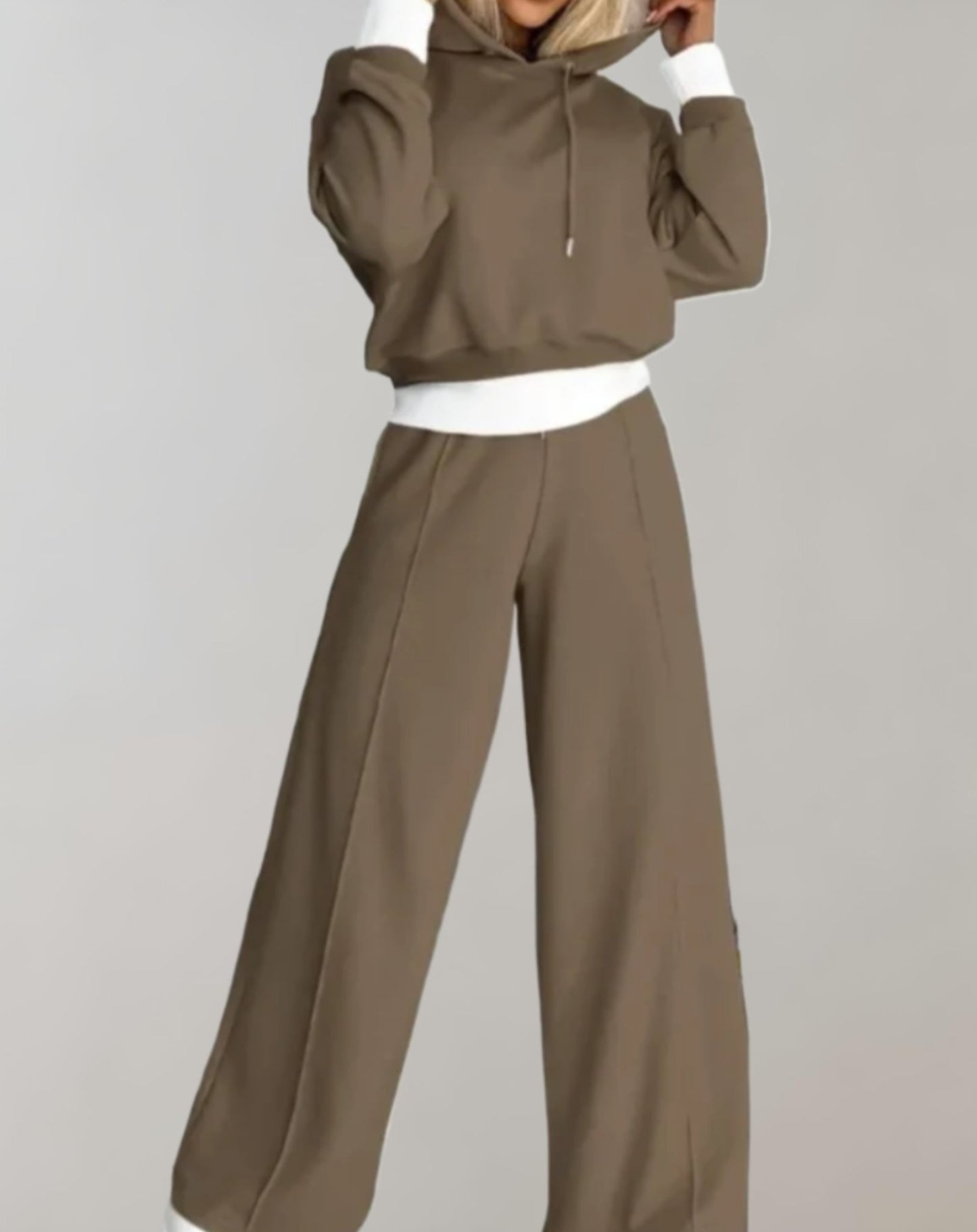 Komfortables Damen Hoodie Jogginganzug Set Freizeit