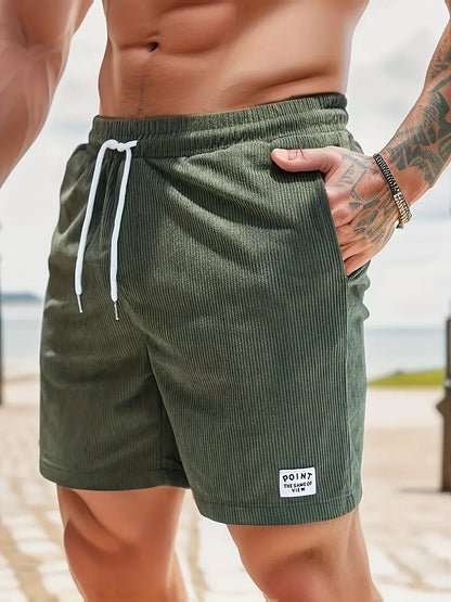 Herren Cord Shorts Sommer Bequem - IdealeKleiden