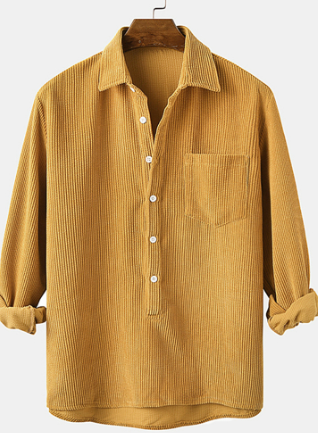 Herren Langarmhemd Elegant Kragen