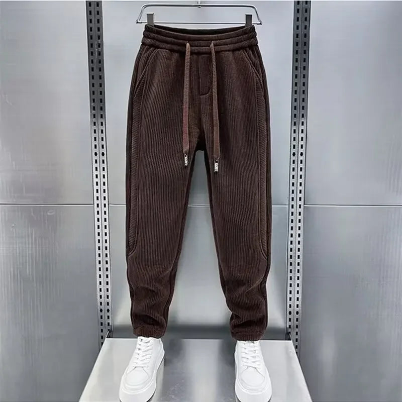 Herren Cordhose Bequem Elegant Weitbeinig