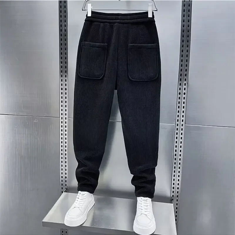 Herren Cordhose Bequem Elegant Weitbeinig
