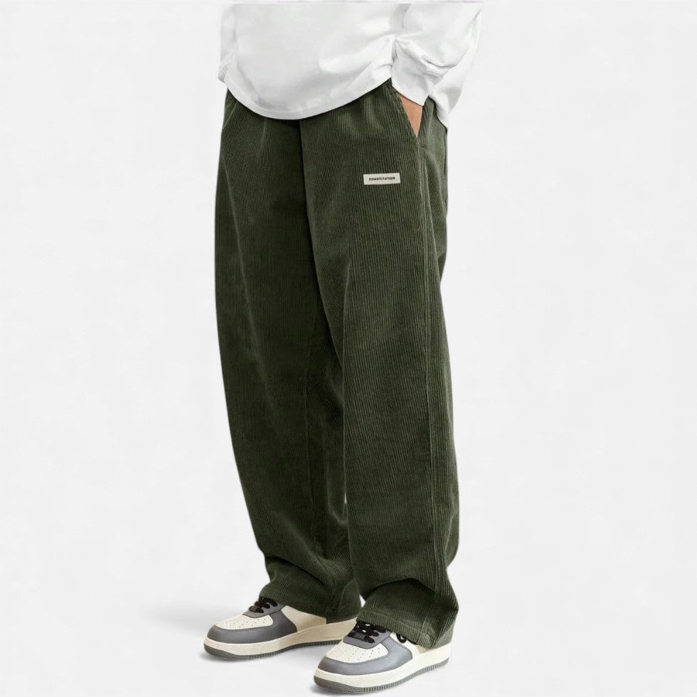 Herren Cordhosen Bequem Lockere Fit - IdealeKleiden